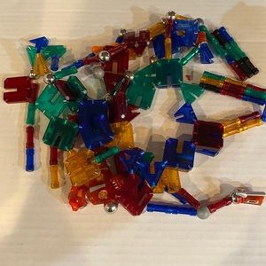 Magnetic building blocks different colors